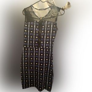 Beautiful black and red patter dress! Cocktail dress, classic for any occasion.
